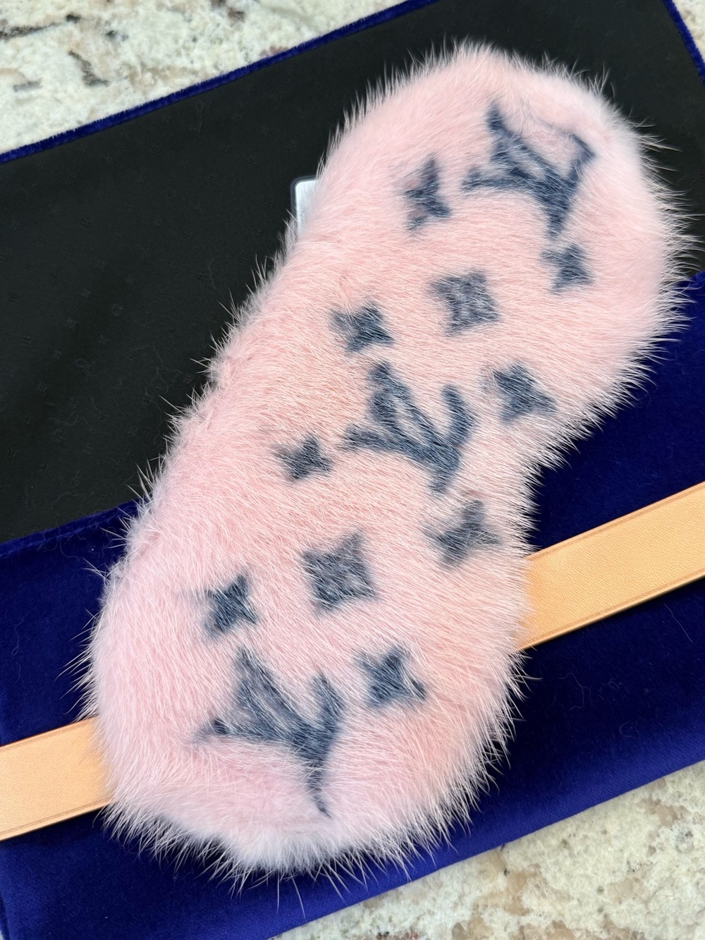 Never used - Fur LV Eye Mask